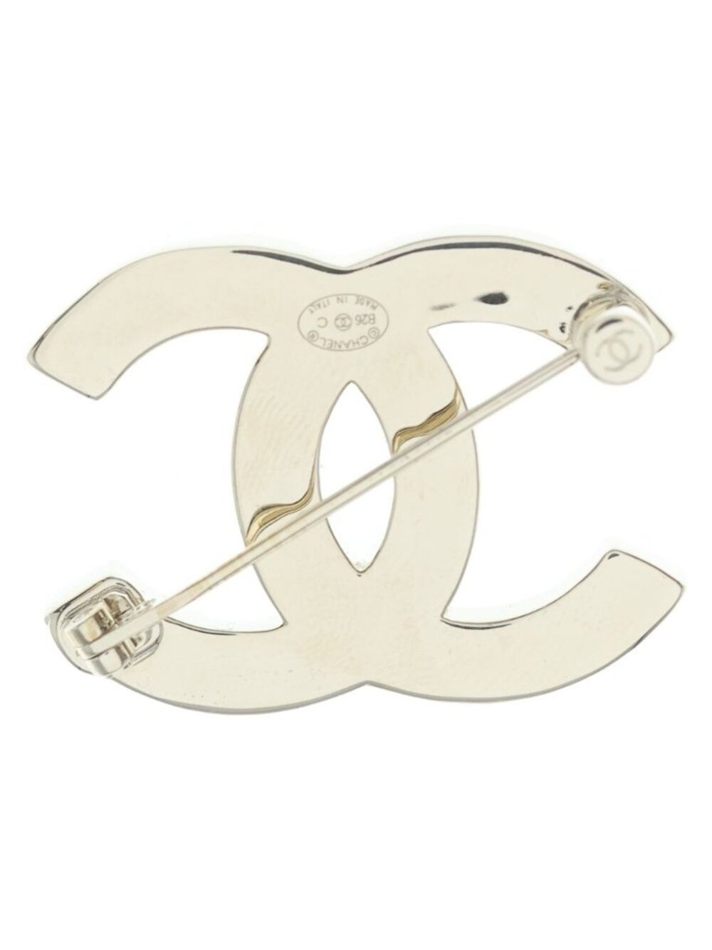 Chanel CC Logo Line Stone Denim Brooch - Picture 2 of 6